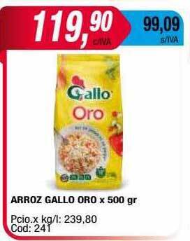 Maxiconsumo Arroz gallo oro oferta