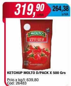 Maxiconsumo Ketchup molto d pack oferta