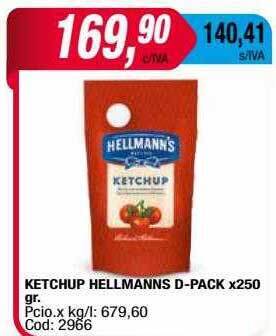 Maxiconsumo Ketchup hellmanns d-pack oferta