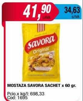 Maxiconsumo Mostaza savora sachet oferta