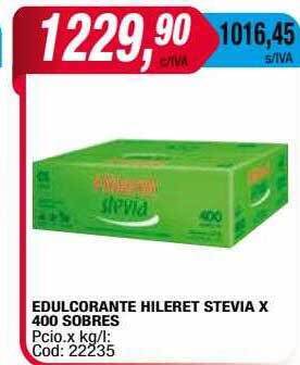Maxiconsumo Edulcorante hileret stevia oferta