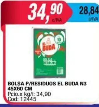 Maxiconsumo Bolsa P/Residuos el Buda N3 45x60cm oferta