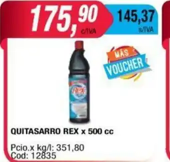 Maxiconsumo Quitasarro Rex x 500cc oferta