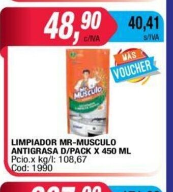 Maxiconsumo Limpiador Mr.Musculo Antigrasa D/Pack x 450ml oferta