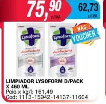 Maxiconsumo Limpiador Lysoform D/Pack x 450ml oferta