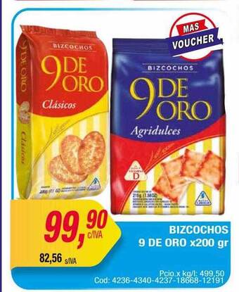 Maxiconsumo Bizcochos 9 de oro oferta