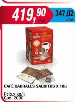 Maxiconsumo Café cabrales saquitos oferta