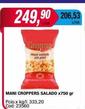 Maxiconsumo Mani croppers salado oferta