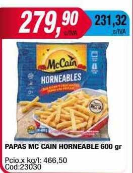 Maxiconsumo Papas mc cain horneable oferta