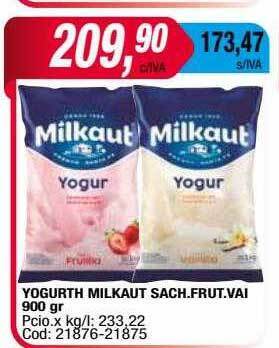 Maxiconsumo Yogurth milkaut sach frut vai oferta