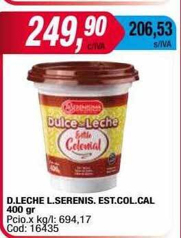 Maxiconsumo D leche l serenis est col cal oferta