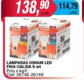 Maxiconsumo Osram Lamparas Led Fria-Calida 9wt oferta