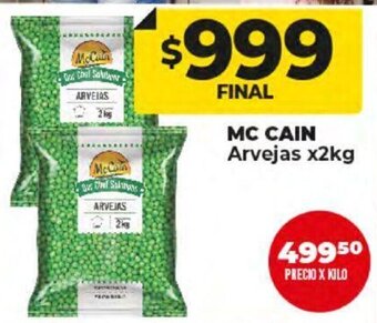 Supermayorista Vital Mc Cain Arvejas x 2kg oferta