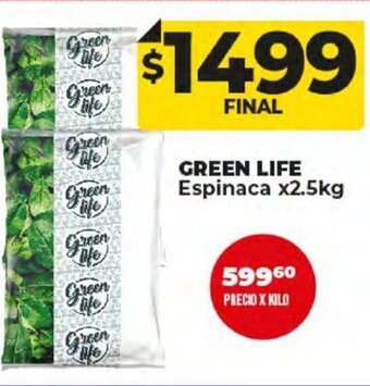 Supermayorista Vital Green Life Espinaca x 2.5kg oferta