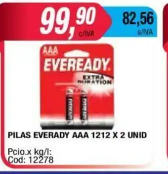 Maxiconsumo Eveready AAA Pilas 1212 x 2 Unid oferta