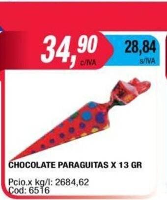 Maxiconsumo Chocolate Paraguitas x 13 gr oferta