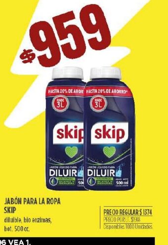Supermercados Vea Jabón Para La Ropa Skip oferta