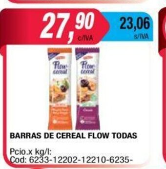Maxiconsumo Barras De Cereal Flow Todas oferta