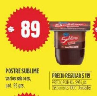 Supermercados Vea Postre Sublime oferta