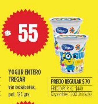 Supermercados Vea Yogur Entero Tregar oferta
