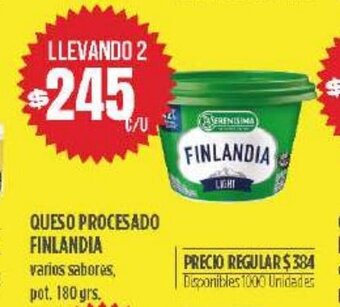 Supermercados Vea Queso Procesado Finlandia oferta