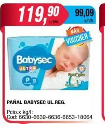 Maxiconsumo Babysec Pañal UL.Reg oferta