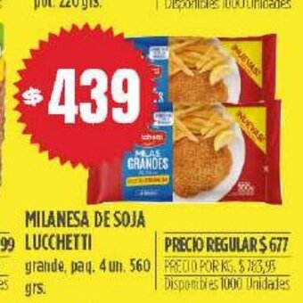 Supermercados Vea Milanesa De Soja Lucchetti oferta