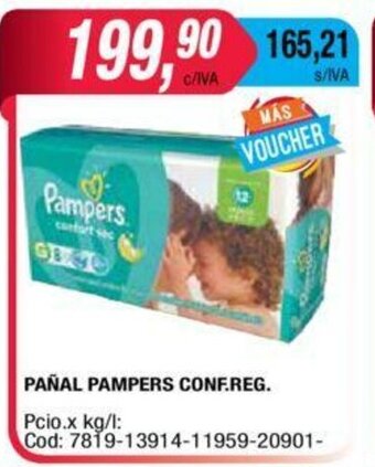 Maxiconsumo Pampers Pañal Conf.Reg. oferta