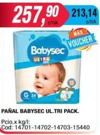 Maxiconsumo Babysec Pañal UL.Tri Pack. oferta