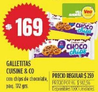 Supermercados Vea Galletitas Cuisine & Co oferta