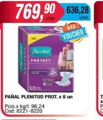 Maxiconsumo Plenitud Prot. Pañal x 8un oferta