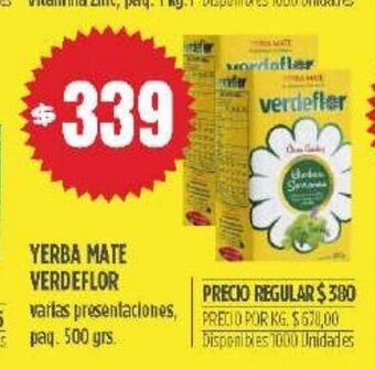 Supermercados Vea Yerba Mate Verdeflor oferta