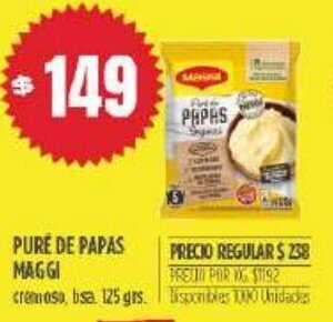 Supermercados Vea Puré de Papas Maggi oferta