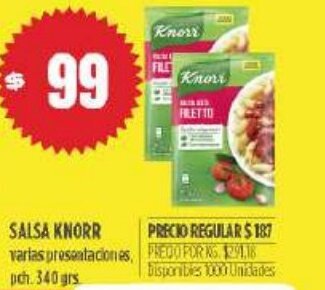 Supermercados Vea Salsa Knorr oferta
