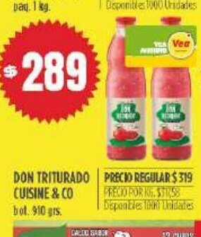 Supermercados Vea Don Triturado Cuisine & Co oferta