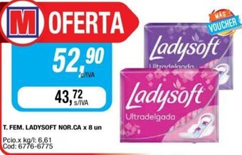 Maxiconsumo Ladysoft T. Fem. Nor.CA x 8 un oferta