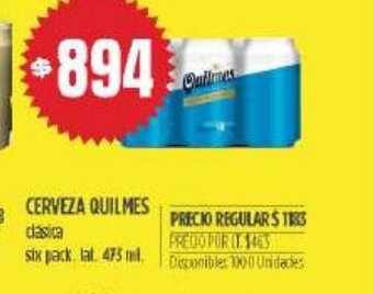Supermercados Vea Cerveza Quilmes oferta