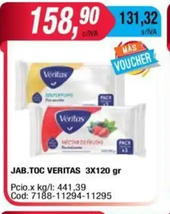 Maxiconsumo Veritas Jab.Toc 3x120 gr oferta