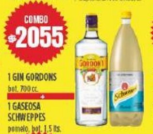 Supermercados Vea 1 Gin Gordons + 1 Gaseosa Schweppes oferta