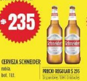 Supermercados Vea Cerveza Schneider oferta