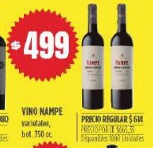 Supermercados Vea Vino Nampe oferta
