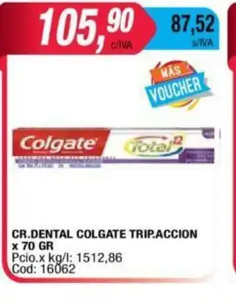 Maxiconsumo Cp;gate Cr. Dental Trip. Accion x 70 gr oferta