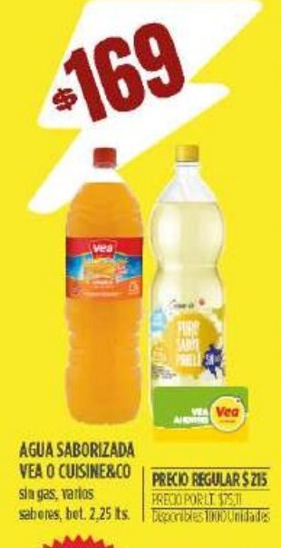 Supermercados Vea Agua Saborizada Vea o Cuisine & Co oferta