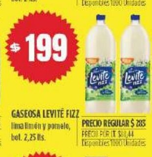 Supermercados Vea Gaseosa Levité Fizz oferta