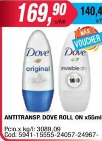 Maxiconsumo Dove Antitransp. Roll On x 55ml oferta