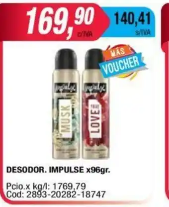 Maxiconsumo Impulse Desodor. x 96gr. oferta