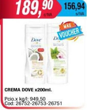 Maxiconsumo Dove Crema x 200ml. oferta