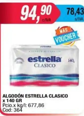 Maxiconsumo Estrella Algodón Clasico x 140gr oferta