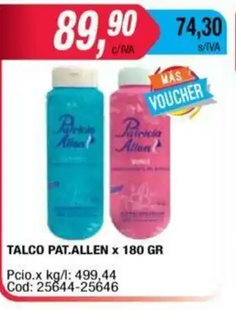 Maxiconsumo Pat.Allen Talco x 180 gr oferta