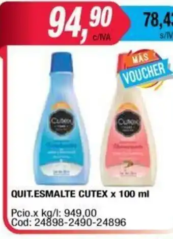 Maxiconsumo Cutex Quit. Esmalte x 100 ml oferta